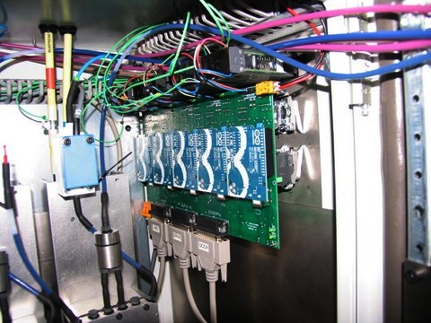 Five arduinos inside the ink cabinet